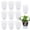 Small, variant on 10 Pack 2.95" Indoor Self Watering Planters with Drainage Holes and Saucers Clear Inner Cup Cotton Rope Small White Plastic Planters Indicator for Soil Starting Seedling Herb African Violet