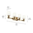 thumbnail image 3 of 55177CPZ Kichler Lighting Adani - 4 Light Bath Vanity In Modern Style-8.25 Inches Tall and 30 Inches Wide-Champagne Bronze Finish, 3 of 6