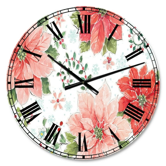 Designart Oversized Multicolor Analog Round Modern Traditional Wall Clocks, CLM30697-C23