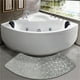 thumbnail image 4 of Alfombra de baño de espuma, alfombra de baño con relieve, absorbente de agua, lavable, antideslizante, alfombra gruesa y suave, gris, 4 of 6