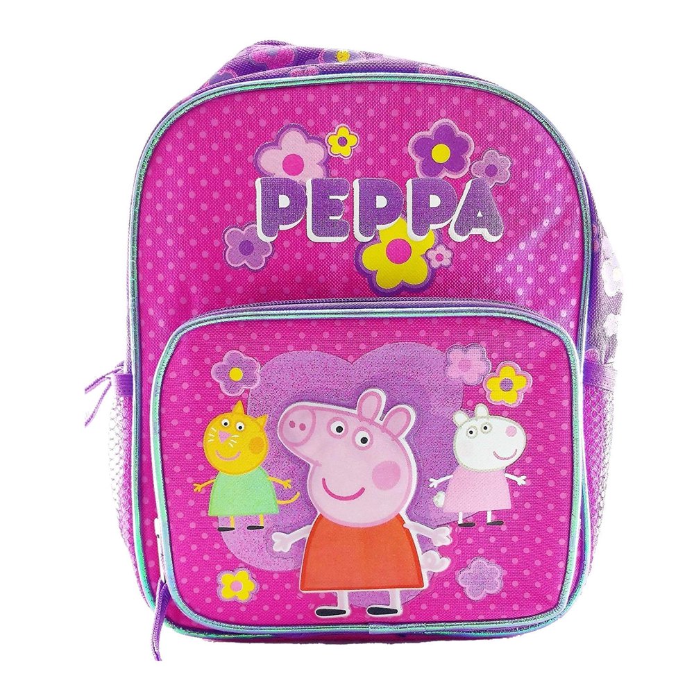 Peppa Pig Peppa Pig 10" Canvas Small Toddler Pink School Backpack