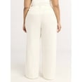 thumbnail image 3 of Scoop Women's and Women’s Plus Linen Blend Tailored Wide Leg Pants, Sizes 0-26W, 3 of 5