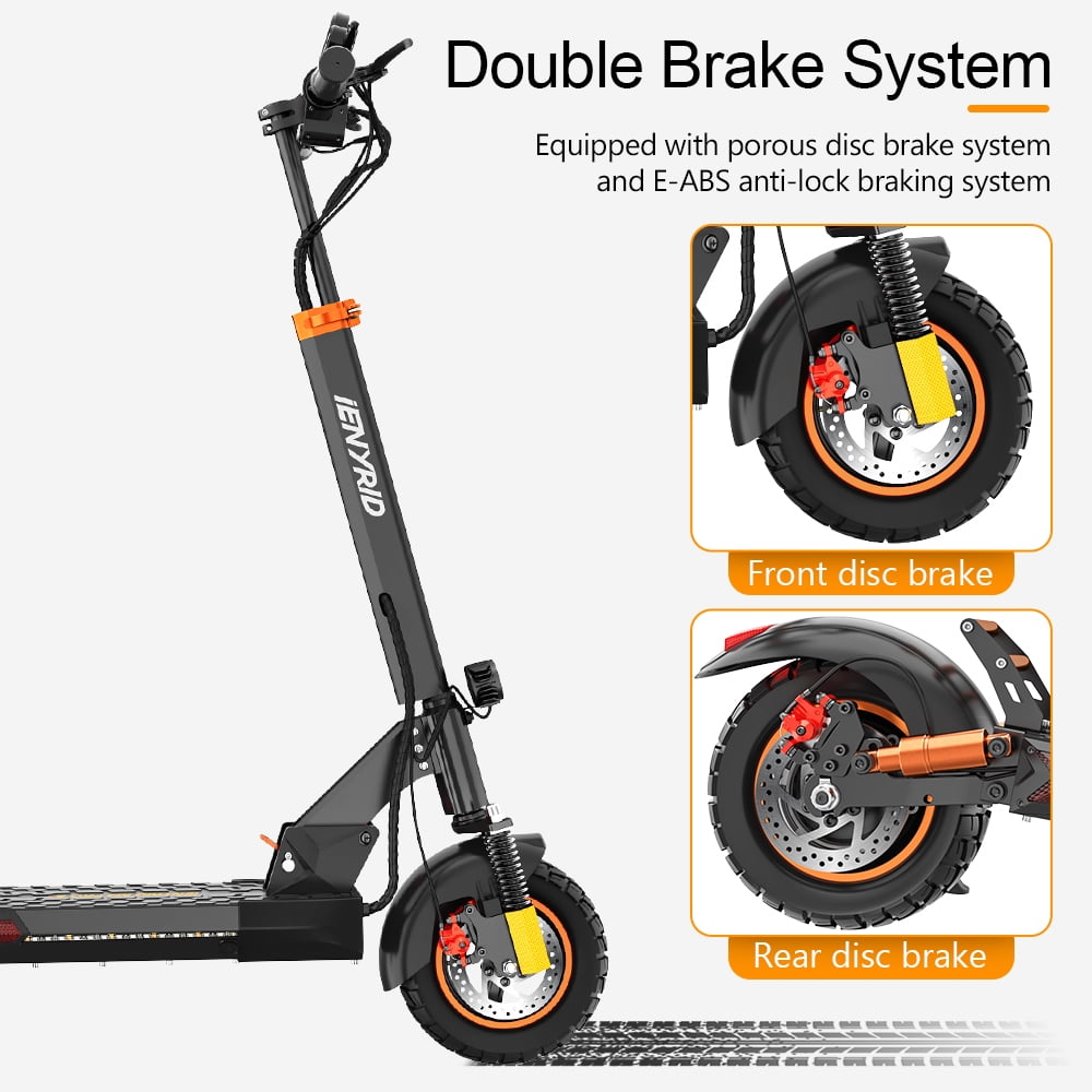 12.5AH 48V 800W Electric Scooter Max 45KM/H & 25-40KM with Seat, 10 inch Tires, iENYRID Kick Scooter Commuter for Adults & Teens & Kids