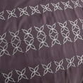 thumbnail image 3 of Queen Comforter Set 3 Piece Soft Luxurious Brushed Microfiber Mauve Purple White Embroidered Bedding with Pillow Shams-Maria (Queen (3 Piece)), 3 of 3