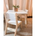 thumbnail image 6 of KidKraft Children's Modern Table and Chair Set, White & Natural, 6 of 8