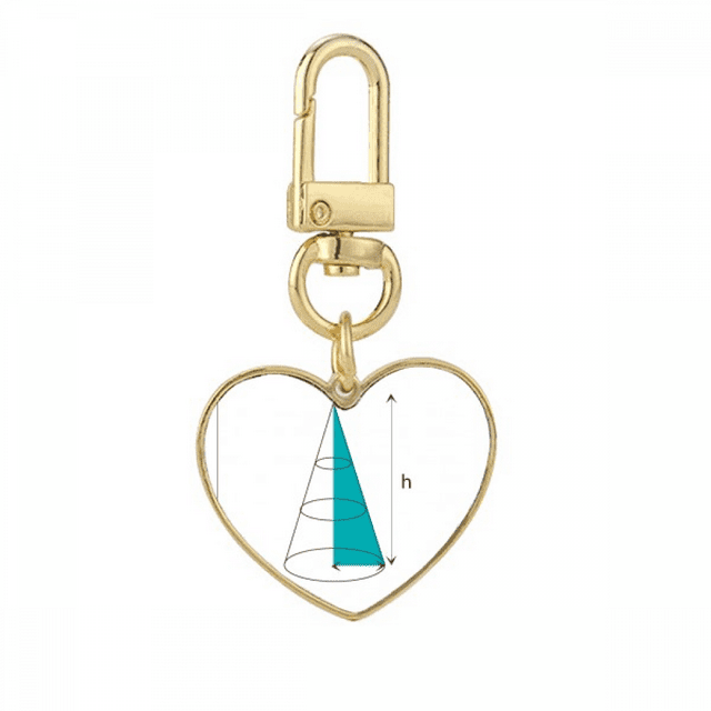 Mathématique Hauteur Surface volume c Or Coeur Porte-Clés Porte-Clés en Métal