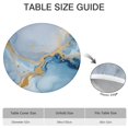 thumbnail image 6 of Blue Marble Gold Line Pattern Round Fitted Tablecloth with Elastic Edge,Dining Table Cover Waterproof,Outdoor Round Tablecloth for Camping,Dining,Indoor and Outdoor, 6 of 7
