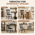 thumbnail image 3 of CRERIYO Solid Wood Windsor Dining Chairs, Set of 4, Spindle Back Kitchen Chairs with H-Style Legs, Classic Farmhouse Dining Room Chairs, Black, 3 of 13