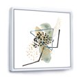 thumbnail image 3 of Minimalistic Golden Polka Dots and Ink Mountains 30 in x 30 in Framed Painting Canvas Art Print, by Designart, 3 of 5