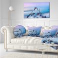thumbnail image 3 of Designart Old Pier and Bridge in Light Blue - Sea Bridge Throw Pillow - 12x20, 3 of 5