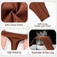 thumbnail image 2 of Sunm Boutique Womens Cotton Thongs, No Show Underwear for Women, Low Rise Thong Panties, 6-Pack, 2 of 6