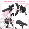 thumbnail image 6 of SHINPT 24" Mountain Bike for Teenagers and Adult, Mountain Bicycles with Dual Disc Brakes, Shimano 21 Speeds Bicycles for Men Women, Adult Bicycle with Comfort Saddle, Commuter Bike, 6 of 9