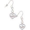 thumbnail image 1 of Delight Jewelry Silvertone Heart with AB Crystal Heartbeat Silver tone Infinity French Earrings, 1 of 4