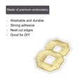thumbnail image 3 of Uxcell Number Patches Embroidered Decorative Repair Patches Iron on Patches 8 Gold 2" Height for Clothing 10Pcs, 3 of 5