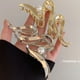 thumbnail image 3 of Pinza de pelo ondulada con perlas para mujer, parte posterior de la cabeza, clip de tiburón, 3 of 5