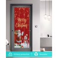 thumbnail image 5 of Red Christmas Window Privacy Film Stained Glass Window Film Decorative Windows Cover Static Windows Cling for Glass Door Santa Snowman Xmas Gifts Snowflake Winter Stickers for Bathroom 35.4"x78.7", 5 of 7