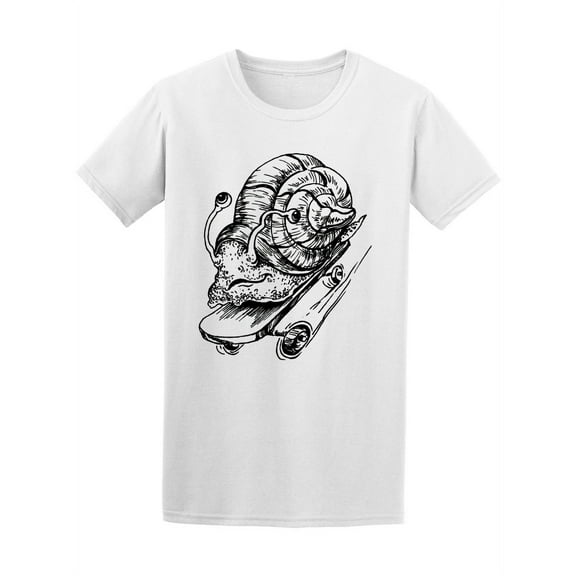 Grunge Snail On A Skateboard T-Shirt Men -Image by Shutterstock, Male x-Large