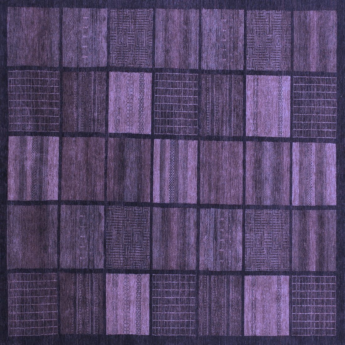Squear Check Rug Ahgly Company Indoor Square Checkered Blue Modern Area Rugs, 4' Square ...
