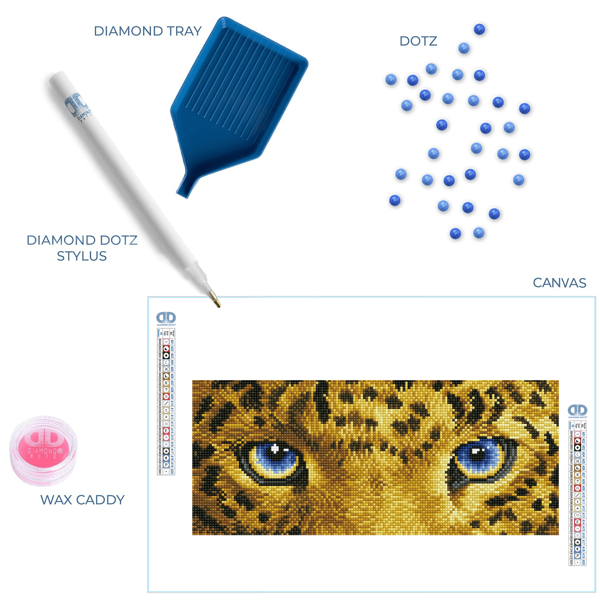 Diamond Dotz Jaguar Spy Eyes Diamond Painting Kits for Adults - Diamond Art Kits a Relaxing Creative Craft Kit with Dotz Gems 7.1"x16.5"