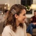 thumbnail image 3 of MIALLO Fashion Silvery & Golden Bobby Pins 4 Pack, Sparkly Full Rhinestone Hair Clips, Delicate Everyday Hair Accessories for Women and Girls, 3 of 7