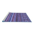thumbnail image 2 of Ahgly Company Machine Washable Indoor Rectangle Abstract Blue Modern Area Rugs, 2' x 5', 2 of 4