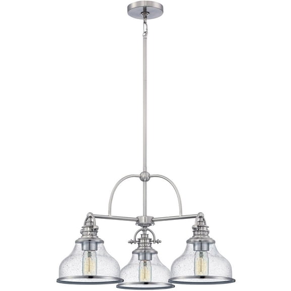 3 Light Medium Chandelier-Brushed Nickel Finish    -Traditional Installation Quoizel Lighting Grts5103bn