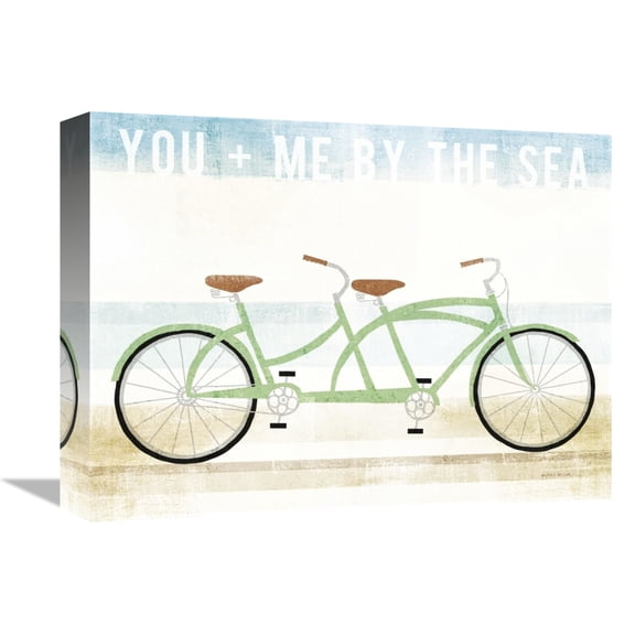 Global Gallery's 'Beach Cruiser Tandem v2' By Michael Mullan Stretched Canvas Wall Art