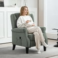 thumbnail image 2 of HOMCOM Fauteuil Inclinable de Massage, Canapé Inclinable avec Repose-Pieds, Vert Foncé, 2 of 10