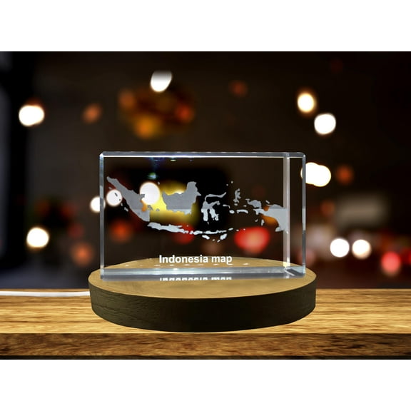 Indonesia 3D Engraved Crystal 3D Engraved Crystal Keepsake/Gift/Decor/Collectible/Souvenir