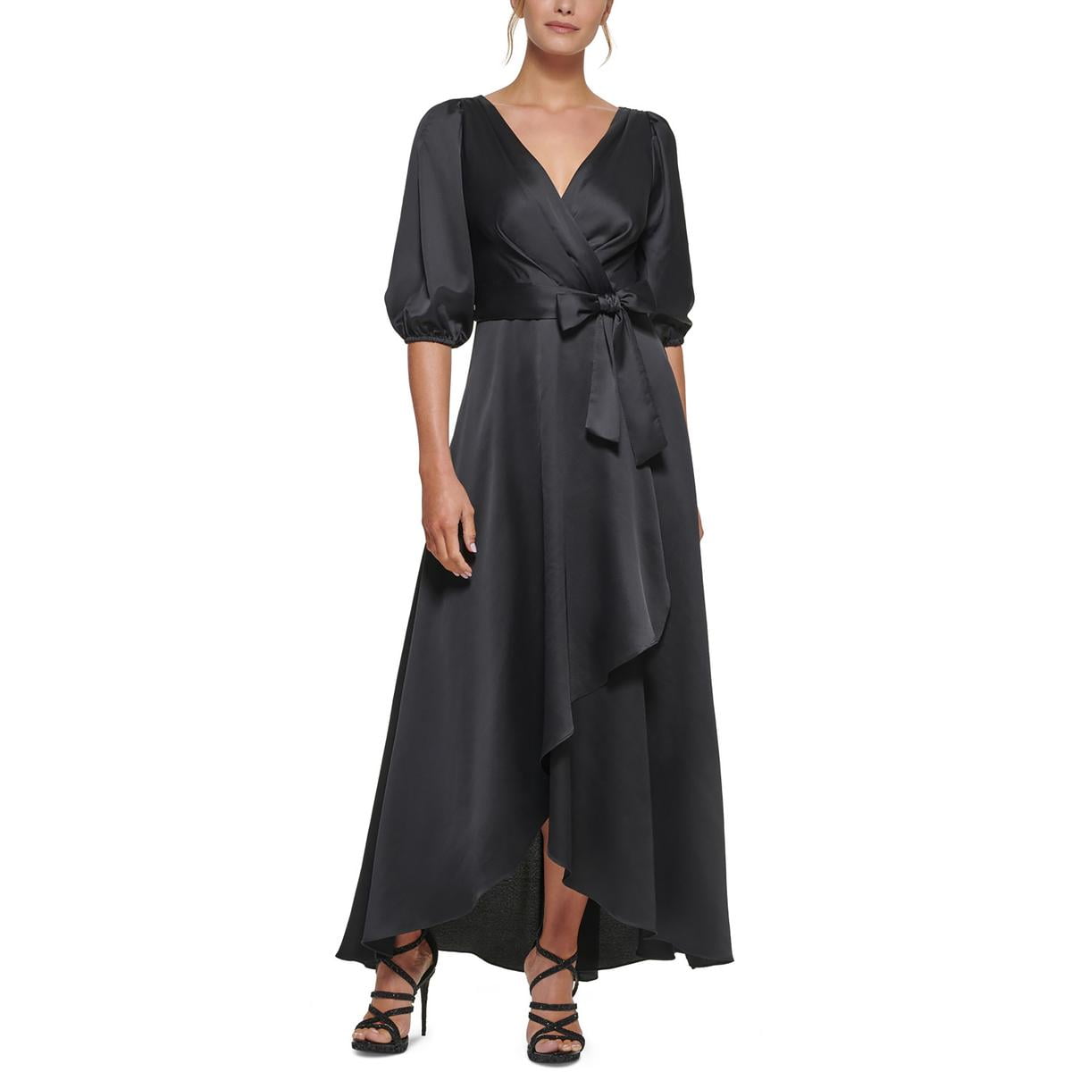 DKNY Womens V-Neck Long Evening Dress - Walmart.com
