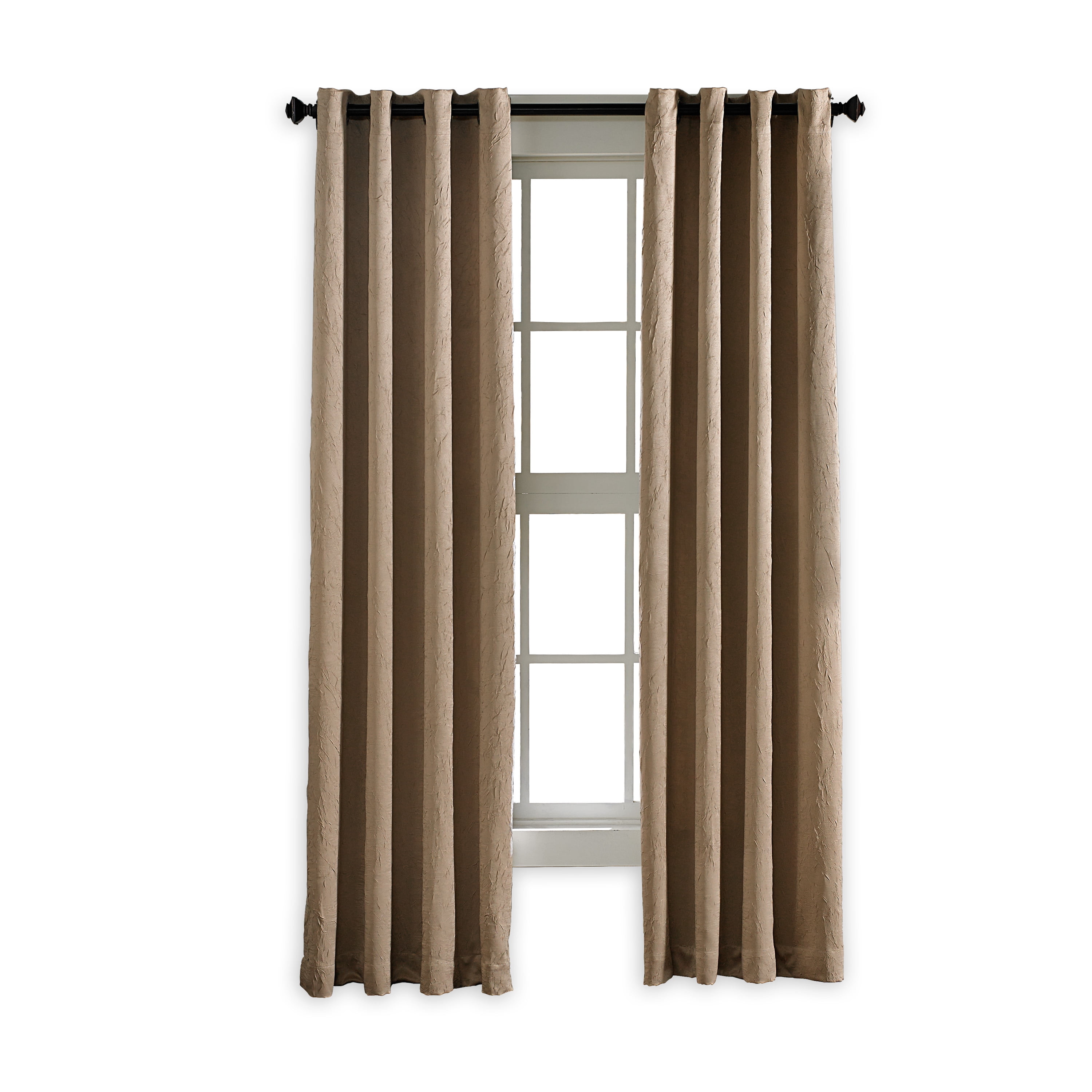 Curtainworks Lenox Grommet Curtain 50" x 95", Taupe, Adult