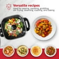 thumbnail image 2 of Holstein Housewares 12-Inch Electric Skillet and Frying Pan with Glass Lid, Non-Stick Coating, Temperature Control with Removable Heating Probe, Red, 2 of 8