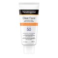 thumbnail image 1 of Neutrogena Clear Face Sunscreen Lotion for Acne-Prone Skin, Broad Spectrum SPF 50 UVA/UVB Protection, Oil-, Fragrance- & Oxybenzone-Free Facial Sunscreen, Non-Comedogenic, 1 of 9