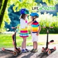 thumbnail image 7 of Kids Scooter – Foldable Seat – LED Wheel Lights Illuminate When Rolling – Children and Toddler 3 Wheel Kick Scooter – Adjustable Handlebar – Indoor and Outdoor- Watermelon - by Lifemaster, 7 of 7