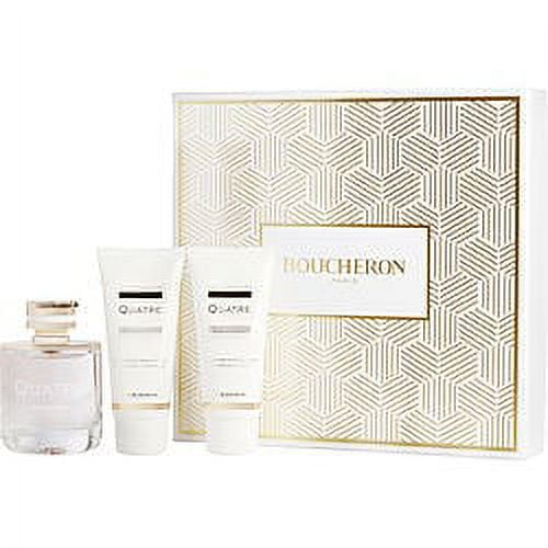 BOUCHERON QUATRE BOUCHERON QUATRE de Boucheron, EAU DE PARFUM SPRAY 3.3 OZ Y LOCIÓN CORPORAL 3.3 OZ Y GEL DE DUCHA 3.3 OZ