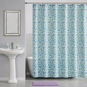 Olivia & Finn Kids' Cheetah 16-Piece Polyester Shower Curtain Bath Set, Teal