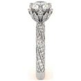 thumbnail image 2 of Diamonds Floral Crown Classic Engagement Ring Moissanite 1 Carat Proposal Ring, 2 of 4