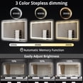 thumbnail image 5 of 24x32 LED Bathroom Mirror with Lights,Anti-Fog,Dimmable,Backlit + Front Lit,Memory,Wall-Mounted Vanity Mirrors,Double LED Vanity,3 Colors,Lighted Mirror,Stepless Dimming, 5 of 9