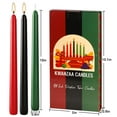 thumbnail image 3 of Kwanzaa Taper Candles Set - 7 Pack of Dripless Red and Green Candles for Celebrations - Clean Burning, Hand-Dipped Quality Stick Candles, 3 of 7