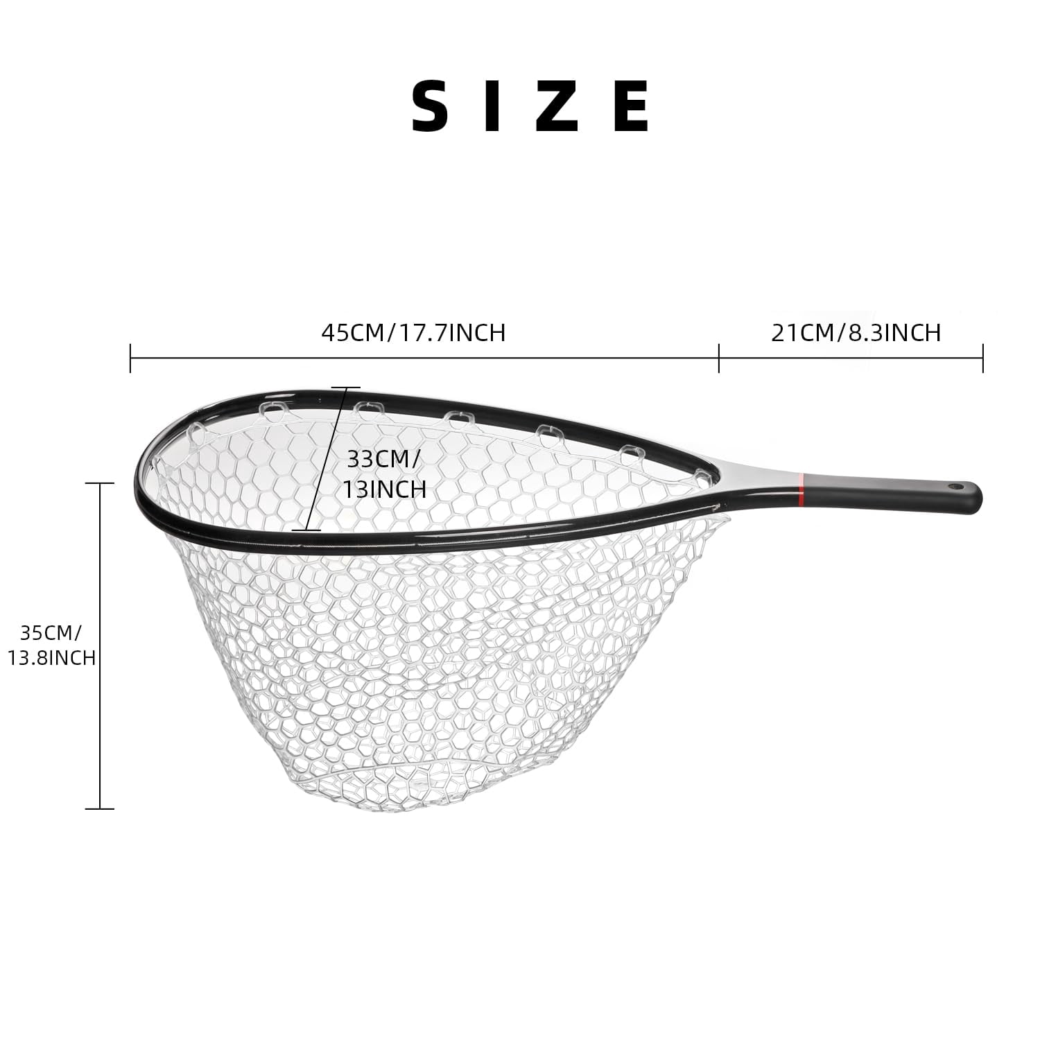 Fly Fishing Landing Net Soft Rubber Mesh Trout Catch And Release