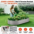 thumbnail image 2 of 6x3x1 ft Metal Raised Garden Bed, Galvanized Outdoor Planter Box with Open Bottom, Silver, 2 of 5
