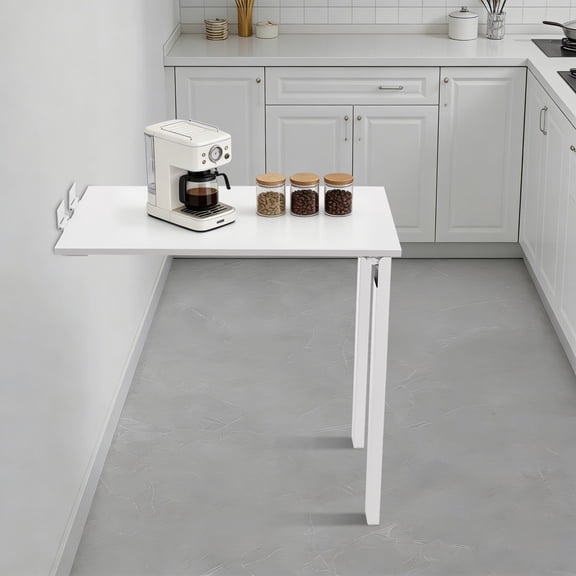 White Wall Mounted Folding Table Wood Folding Dining Table Folding Table