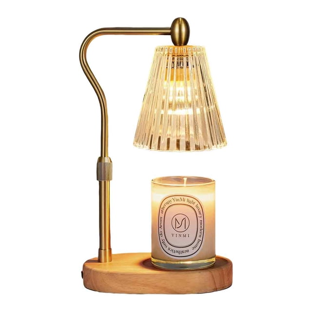 Lámpara calentadora de velas de altura ajustable, regalos para el día de la madre, calentador de cera eléctrico, decoración vintage para el hogar para velas en frascos perfumados