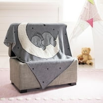 SAFAVIEH Ella Sleeping Elephant 32" x 40" Baby Throw, Grey