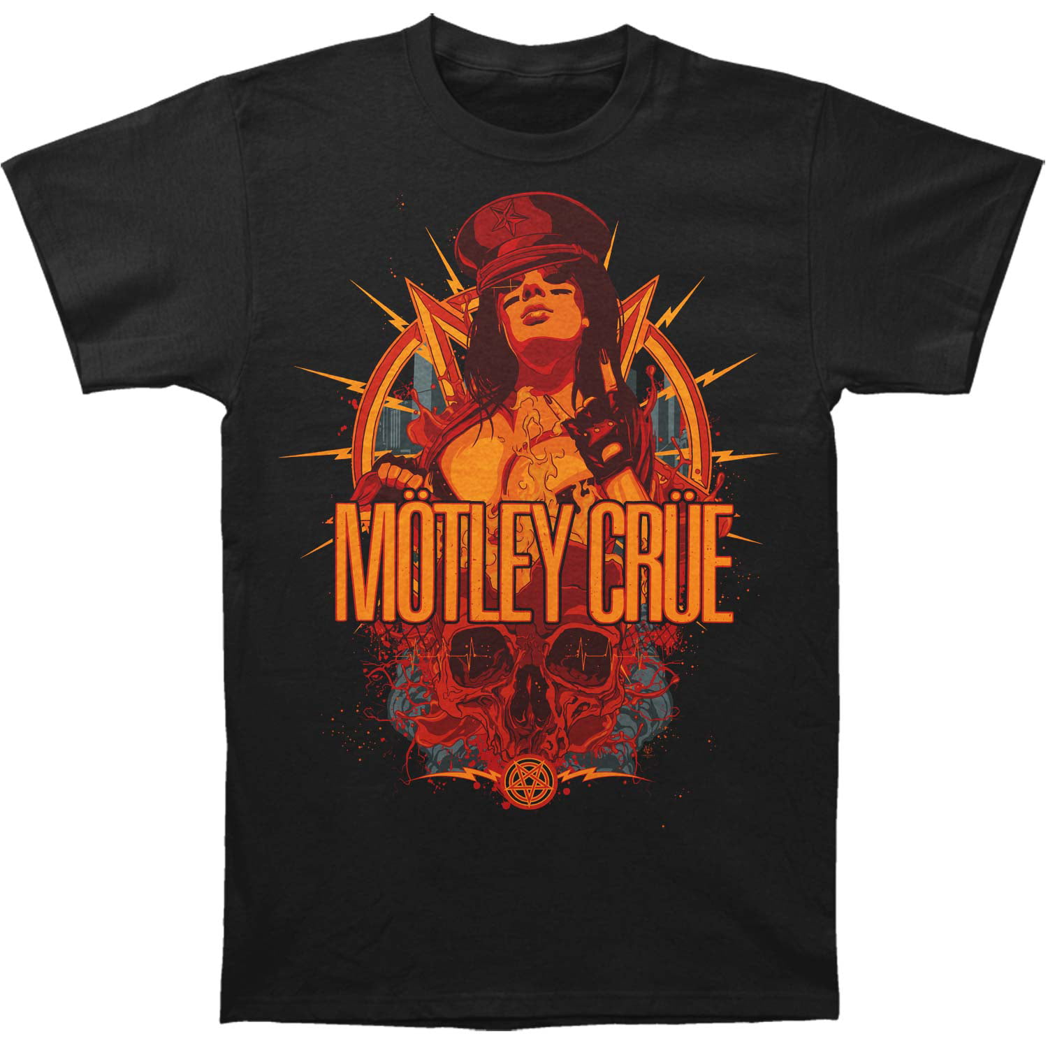 Motley Crue - Motley Crue Men's MC Girl Tee Slim Fit T-shirt Black ...