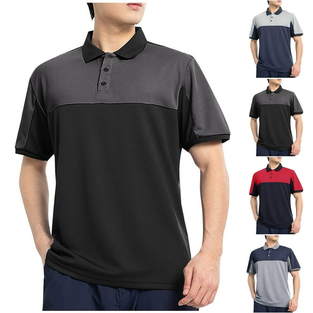 Sentmoon Mens Tops Casual Oversized Relaxed Turndown Collar Short Sleeve Mens Blouses Casual Button up Solid Color Mens T-Shirts Delightful for Climbing & Mountaineering XL