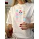 thumbnail image 1 of Vintage Nutcracker Print T-Shirt for Women, Polyester Crew Neck Tee, Casual Short Sleeve Knit Top with Geometric Pattern, Regular Length, for Summer, 1 of 6