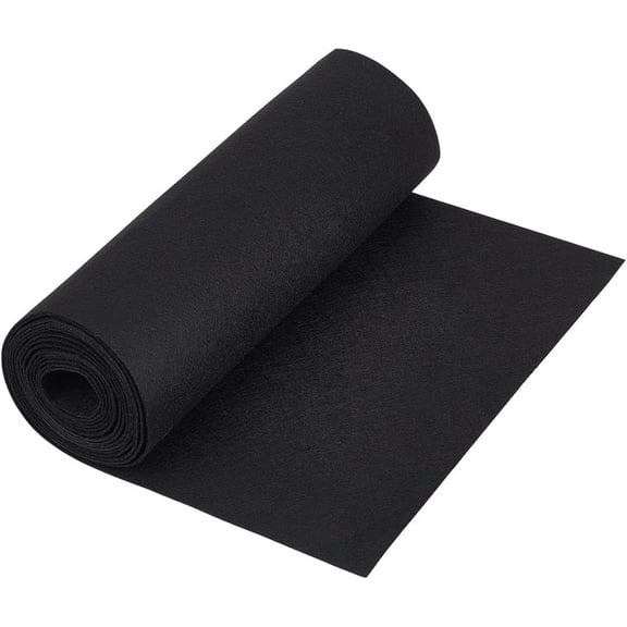 Rectangle Non Woven Felt Fabric for Kids DIY Crafts Sewing Accessories Black 300x1mm 3m/roll