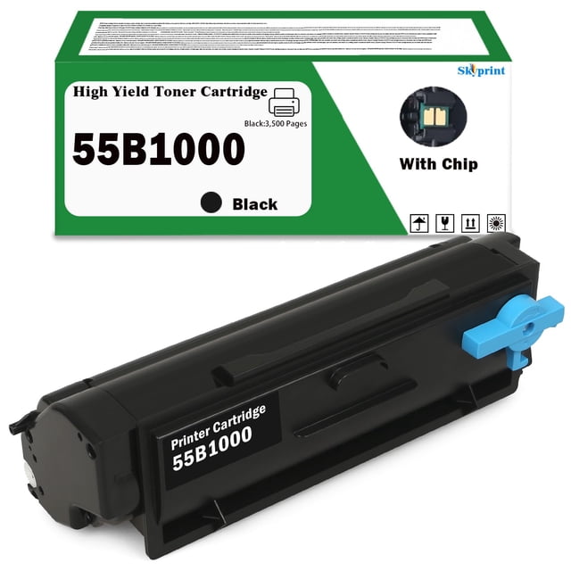 Cartucho de tóner SkyPrint 55B1000 negro compatible con Lexmark