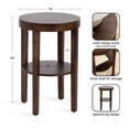 thumbnail image 5 of Kate and Laurel Talcott Modern Round Wood Side Table, 16 x 16 x 24, Dark Brown, Transitional Decorative Two-Tier End Table for Use as a Bedroom Nightstand or Living Room Plant Stand, 5 of 9